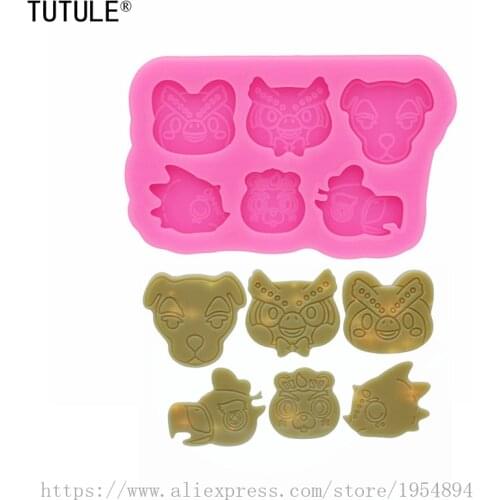 Gadgets,High gloss Shiny High quality animal Dog mold, eagle Resin Fondant chocolate cake Mold, bird Polymer Clay Mold