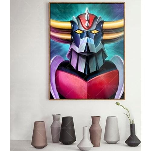 Goldorak Goldrake Anime Partyboy Grendizer Duke Super Gonagai Fleed Robot - Prints Wall Design for Living Room Home Decor