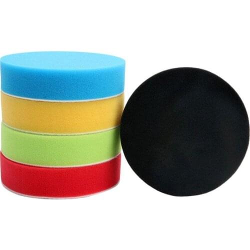 Hot 5PCS 4" Flat Sponge Buff Buffing Pad Polishing Kit Car Polisher