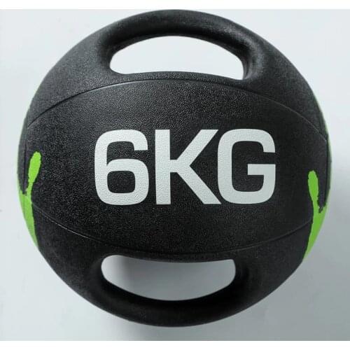 6kg Binaural Medicine Ball Double-Handle Medicine Ball Personal Training Gravity Ball Rubber Solid Medicine Ball
