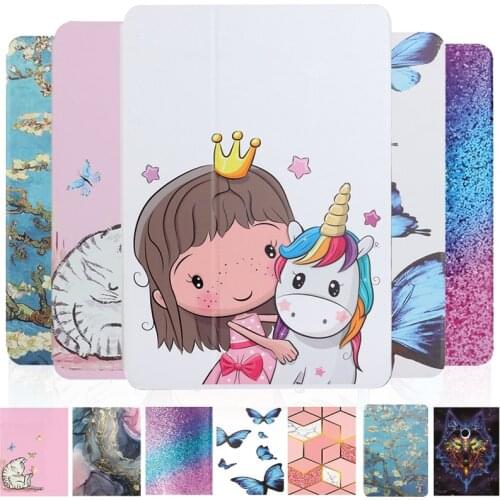 Cute Unicorn Butterfly Tablet Funda For Samsung Tab S6 Lite Case Leather Cover For Samsung Galaxy Tab A7 Lite Tab S7 Case Kids