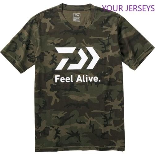DAIWA DAWA 2022 New Fishing T Shirt Quick-drying Breathable Fishing Clothes Printed Short Sleeve Fishing Clothing DAIWA Pesca