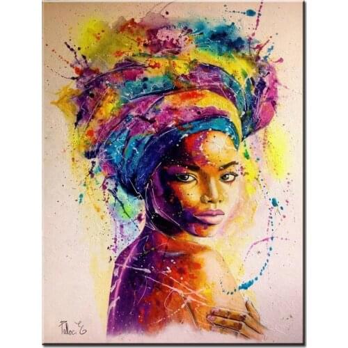 New Household art diamond painting cross stitch full square round drill watercolor african beauty diamond embroidery sale decor