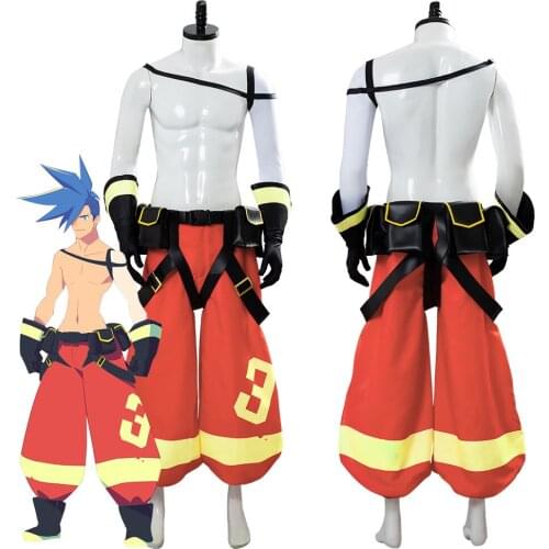PROMARE Cosplay Galo Thymos Costume Uniform Adult Men Pants Accessories Outfit Halloween Carnival Costumes