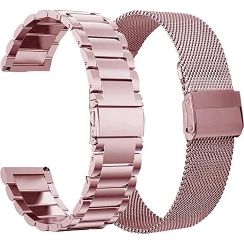 For Amazfit GTS Strap Milanese Metal Stainless Steel Watch Band Strap Bracelet for Xiaomi Huami Amazfit Pace/Stratos 3 2 2S/GTR