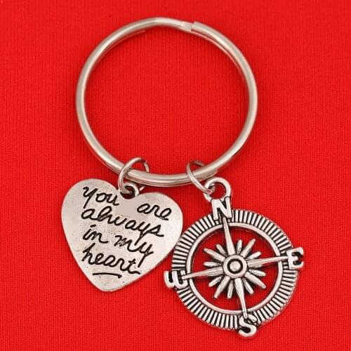 Silver Friendship Keychain Best Friends Forever You Are always In My Heart Keychain