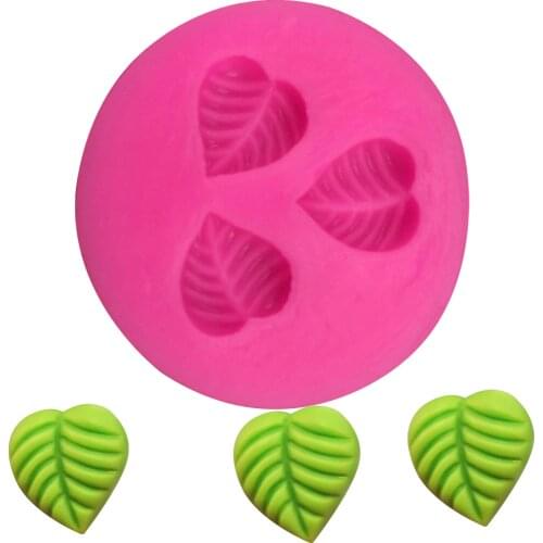 Leaves Shape fondant silicone mold for polymer clay molds kitchen baking chocolate pastry candy Clay making decoration tool F213