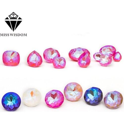 New pointback glass glue on rhinestones high quality crystal Mocha florescent nail art rhinestones diy clothing Accessories