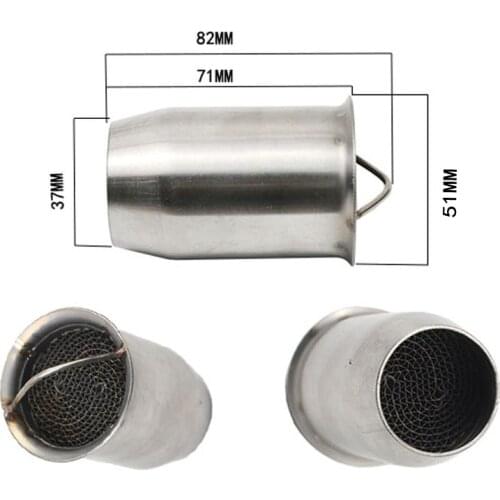 Universal 51mm front end DB Killer for Motorcycle Exhaust Muffler CATALYST DB KILLER Silencer Noise Sound Eliminator