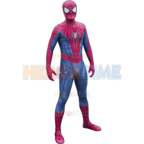 Adults Kids TASM2 Cosplay Costume Superhero Halloween Full Bodysuit Zentai Second Skin Suit