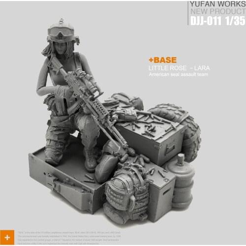 Yufan Model 1/35 Female Soldier And Platform Female Soldier Seals Djj-11