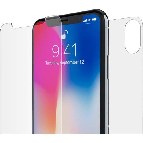 Front and Back 9H Tempered Glass For iPhone X 10 Ten 8 4s 4 5 5s 5c SE 6 6s 7 8 Plus Screen Protector Protective Film Cover Film
