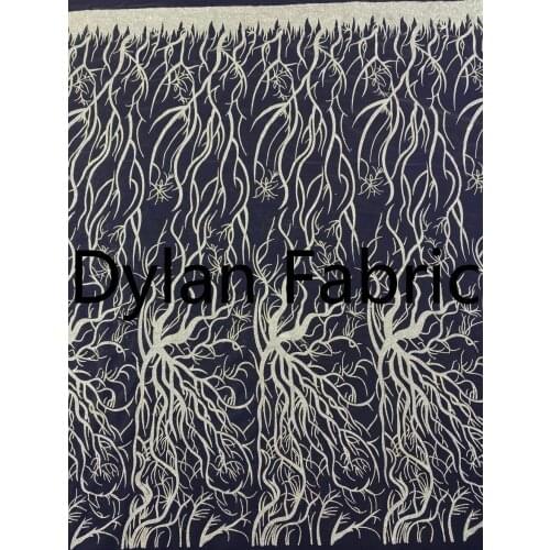 2021 new white mesh French shoulder-to-shoulder wedding dress fashion fabric dusting fabric