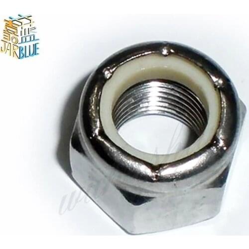 10pcs 4# 6# 8# 10# Us 304 Stainless Steel UNC or UNF Anti-loose Nuts, Self-locking Nuts, Nylon Lock Nut 1/4-20 5/16-18 3/8-16