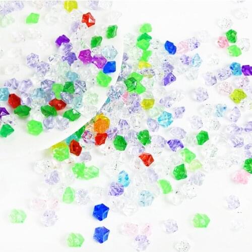 100pcs Fake Diamond Acrylic Crystal Stone Irregular Gemstones Ice Rock Fish Tank Vase Filler For Home Party Decor DIY Supplies