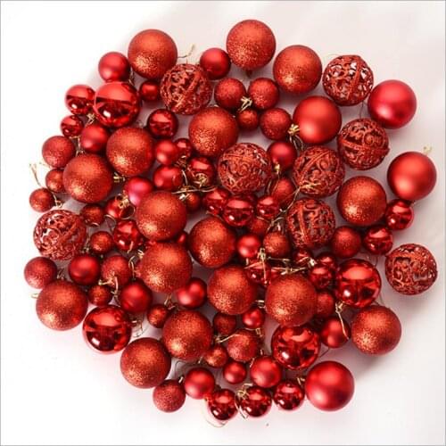100 Pcs/Set New Arrivals Glitter Chic Christmas Ball Ornament Party Christmas Decor for Home