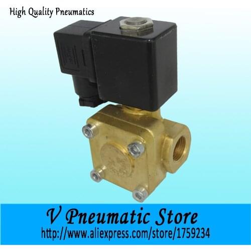 2/2 way pilot acting brass material 1/4" high pressure solenoid valve VP-0927000