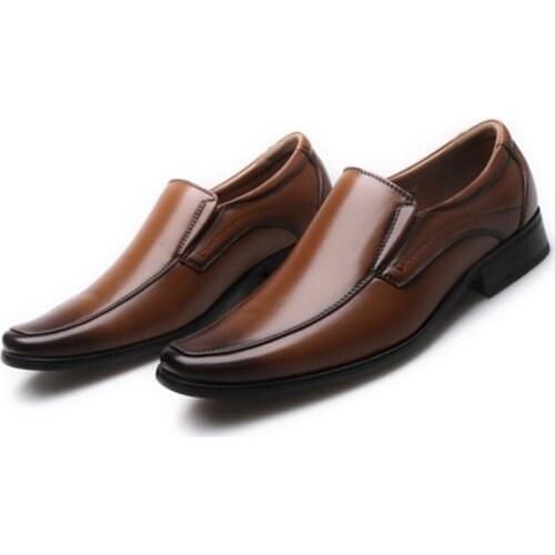2020 Classic Business Mens Dress Shoes Fashion Elegant Formal Wedding Shoes Men Slip on Office Oxford Shoes for Men Black Brown