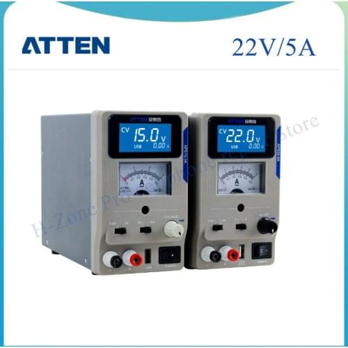 ATTEN APS22-5A Original 22V 5A USB Digital Variable Adjustable Laboratory precision Dc Power Supply For Mobile Repair