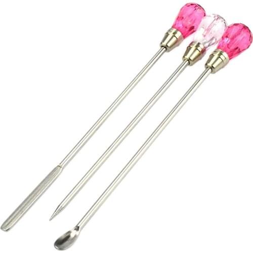 Muddler Poke Needle Spoon Tool Set For Beads Professional Silicone UV Resin Mold Epoxy Jewelry Making