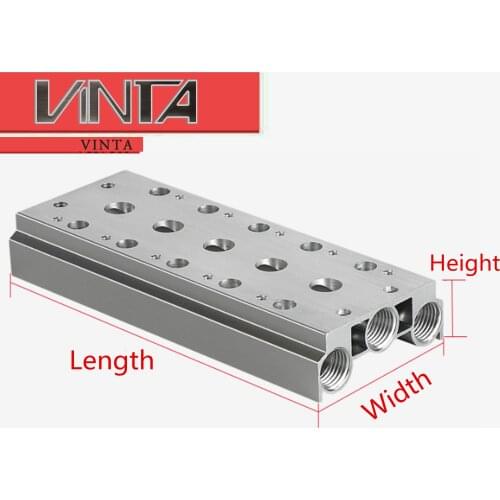 Free Shipping!CNC Bus Board 4V210-08 200M-4F Pneumatic Solenoid Valve Base Electron Magnetic Delivery Valve Manifold