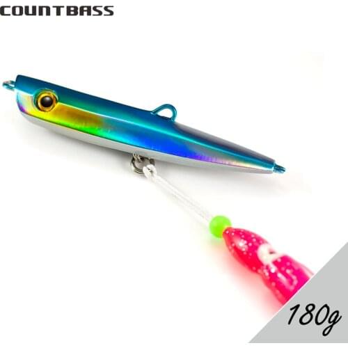 Countbass 180g 6.3oz Bottom Ship Inchiku jigs with Octopus Assist Hook, Snapper Jigging lure for fishing Angler Japanese Style