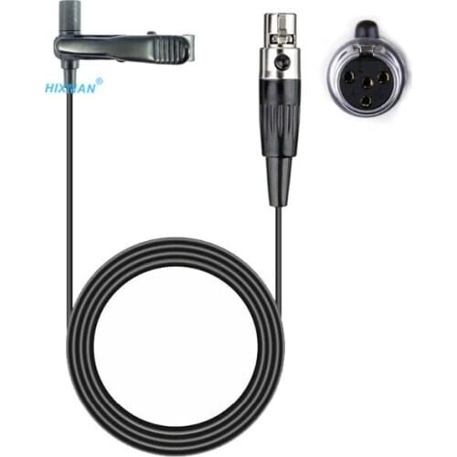 HIXMAN Pro LM3-MI OmniDirectiona Lapel Tie clip lav Lavalier Condenser Microphone For Mipro Peavey Beyerdynamic Wireless System