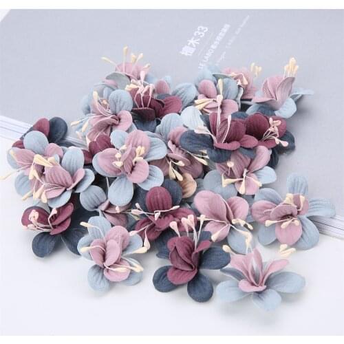10/20Pcs Artificial Superfine Fiber Flowers Head Silk DIY Fake Rose Home Wall Sticker Decor Supplies Wedding Wreath Tiara Crafts