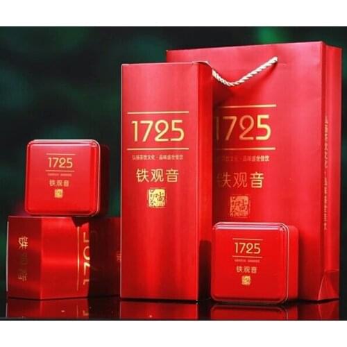 Chinas Fujian Anxi Qingxiang Tiekuanyin tea mountain oolong tea gift iron canned 500g