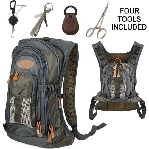 F Aventik Fly Fishing Compact Backpack Chest Pack One Size For All Outdoor Sports Fishing Bag With Vest Pack Tool Combo