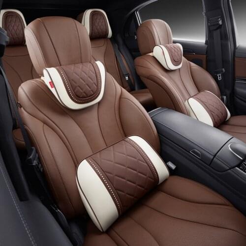 Napa leather For BMW X1 X3 X5 X6 E46 E39 headrest Car Pillow Car Neck Pillows Seat Cushion Support Seat Rest Cushion Headrest