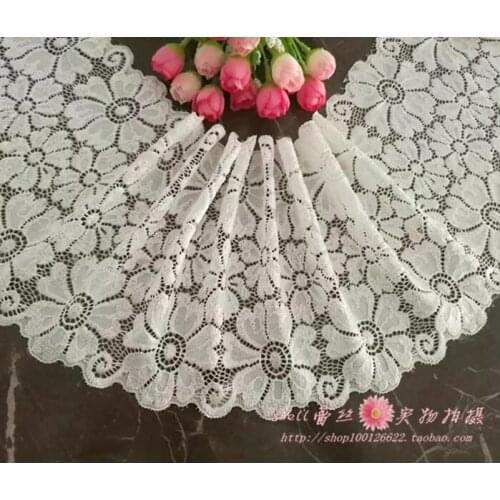 New!!Hot Sale 5 meters High End Applique Sewing Craft Dedicate DIY Lace Fabric 17CM Pretty Amazing Off-white Flower Lace Trim