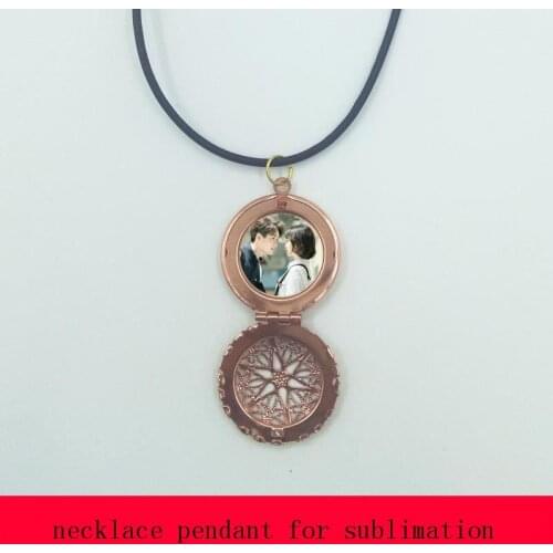 Locket necklace pendant for sublimation fashion necklaces pendants jewelry for heat tranfer printing can print design wholesale
