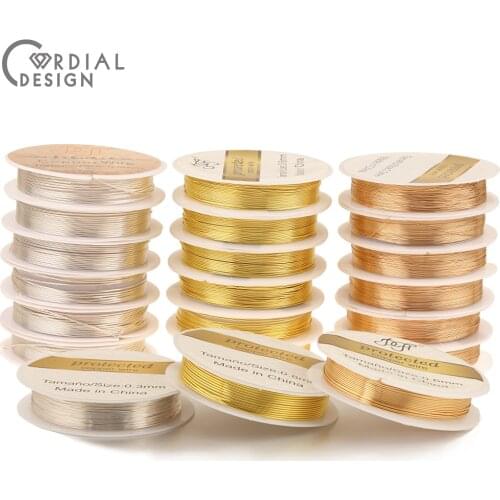 Cordial Design 0.2-1mm Copper Wire For Jewelry Making/DIY Colorfast Beading Wire/Hand Made/Jewelry Cord String For Craft Making
