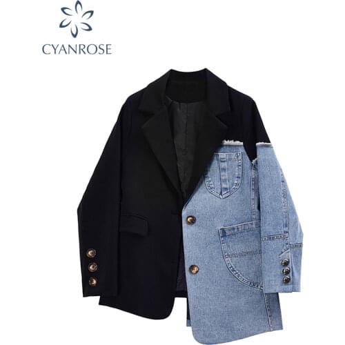 Mina buy funny Women's Denim Blazers