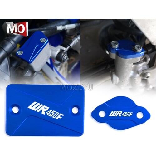 Motorcycle CNC Front Rear Brake Fluid Reservoir Cap Cover For Yamaha WR450F WR 450F WR 450 F 2004-2015 Brake Fluid Reservoir Cap