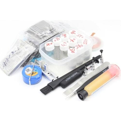 New Upgrade 715/model BGA Stencil Bga Reballing Stencil Kit with direct heating Reballing station 10 PCS BGA Solder balls