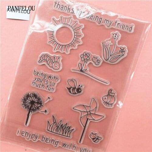 PANFELOU Lovely worm Transparent Clear Silicone Stamp/Seal for DIY scrapbooking/photo album Decorative clear stamp sheets