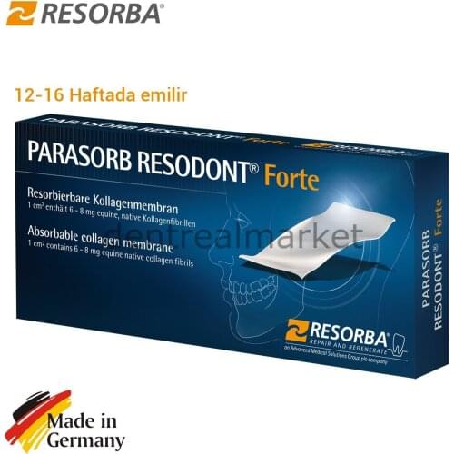 Resorba Resodont Forte Collagene Membrane - Collagen Barrier Membrane - Dental Collagen Membrane - 25*22 mm