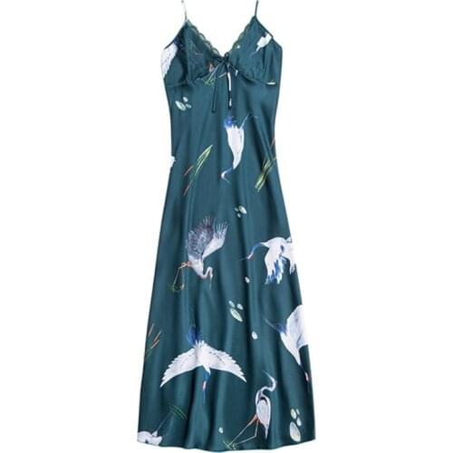 Sexy Nightgown long sling womens summer simple home clothes can wear Nightwear parties pijama 2020