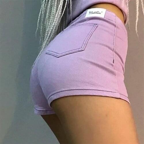 Sexy Jeans Shorts Girl 2021 Summer High Waist Thin Skinny Hips Stretch Leg Length Tight Stretch Hips Denim Pants Ropa De Mujer