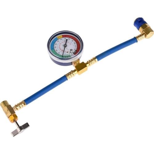 R134A Refrigerant Recharge Hose Can Tap Gauge Fluorine Form Valve Snow Refrigeration Tool Fluoride Tool 0-120 PSI Refrigerant