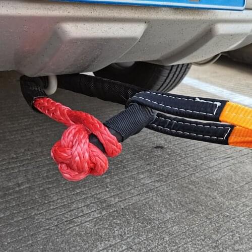 Synthetic Soft Shackle Recovery Rope With A Maximum Break Strength of 13.5T For Off-highroad Vehicle Climbing Towing