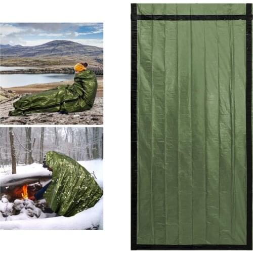 Outdoor Camping Thermal Sleeping Bag Emergency Survival Blanket Waterproof Mylar Space Blankets Gear for Hiking Hunting Fishing