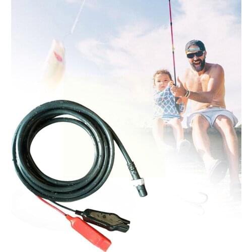 3M Power Cord Power Cable Battery Connecting Line Double Electric Connectors For Daiwa/ Reels Fishing O2S5