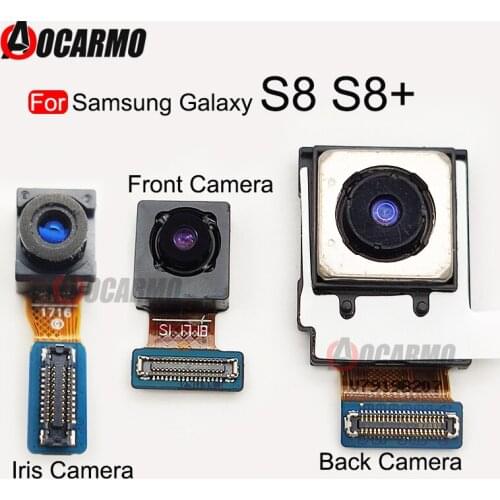 Rear Back Camera For Samsung Galaxy S8 Plus S8+ G950U G950F G955U G955F Iris Scanning Front Camera Flex Cable Replacement Parts