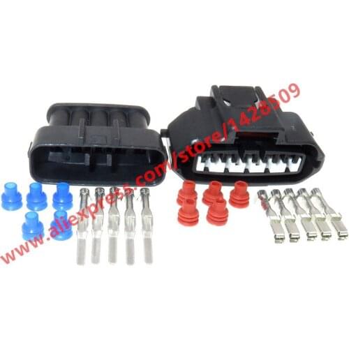 10 Sets 5 Pin Engine Plug Female Male Wire Harness Connector Ignition Air Flow Meter Socket For Toyota MG640945-5 7283-7050-30