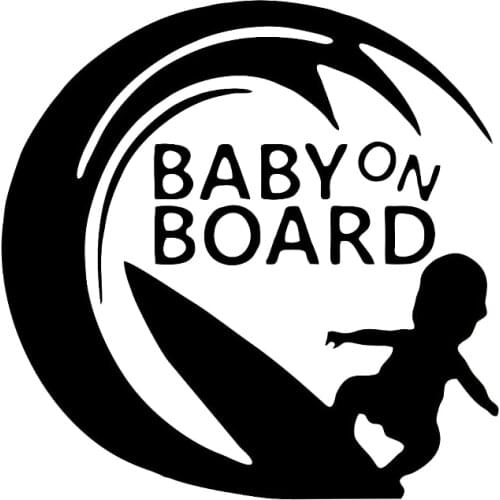 17*16.9cm Baby on Board Vinyl Stickers Decals Cute And Interesting Fashion Sticker Decals New Style Hot