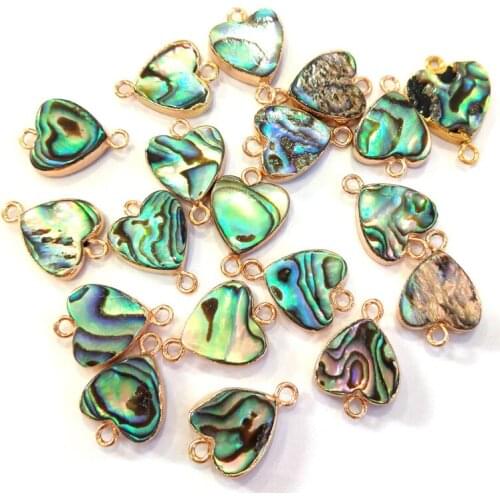 2Pcs Shell-conch Connector For Jewelry Making Heart-shaped Shell DIY Necklace Bracelet Earring Handiwork Sewing Craft Accessory