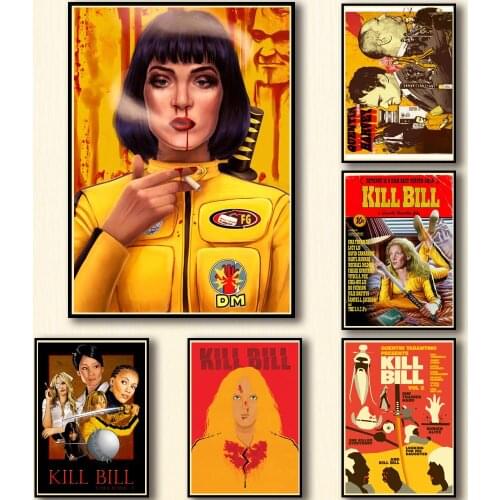 32 Designs Quentin Movie Kill Bill Whitepaper Poster Home Decal Art Painting Funny Wall Sticker for Coffee House Bar